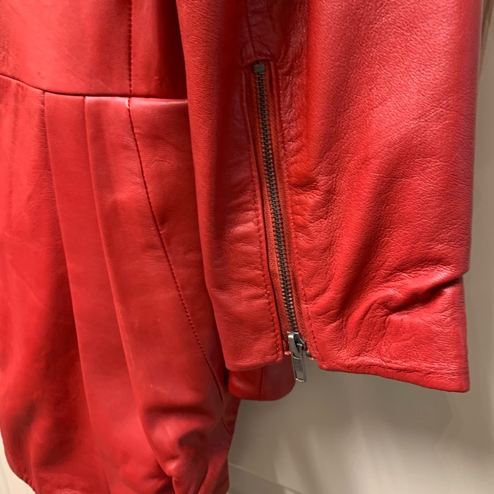 Fabulous Red sheep leather jacket - Picture 7 of 7